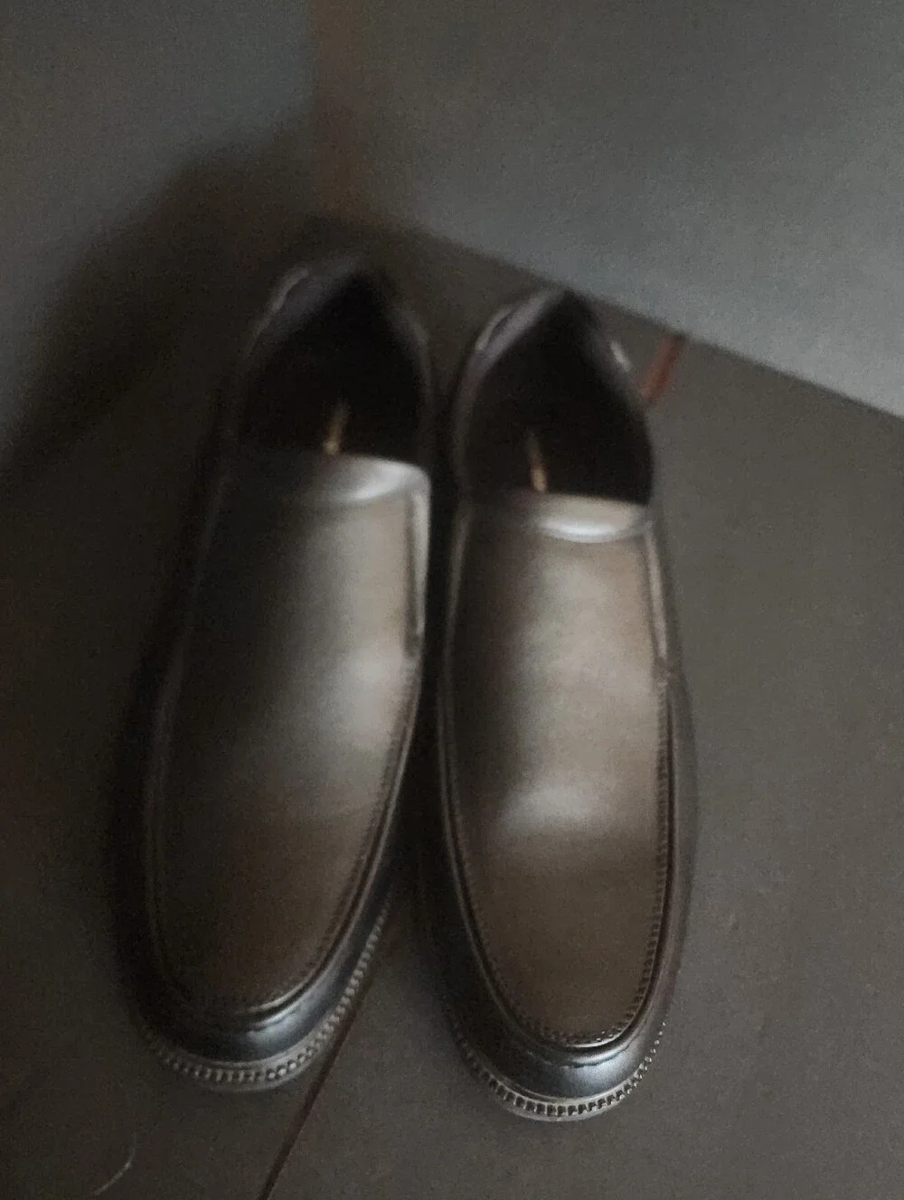 Robert David Men's Loafer Moc-Toe Black Shoes 13W Like NEW